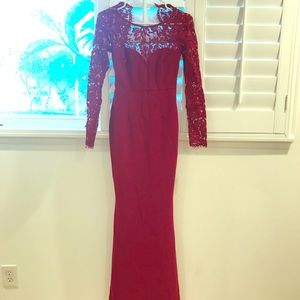 Burgundy maxi dress